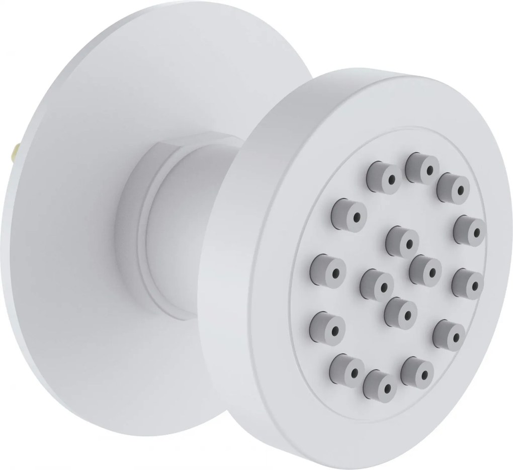 Duza de dus, rotunda. incastrata, sistem anticalcar, alb, Deante Cascada Alb