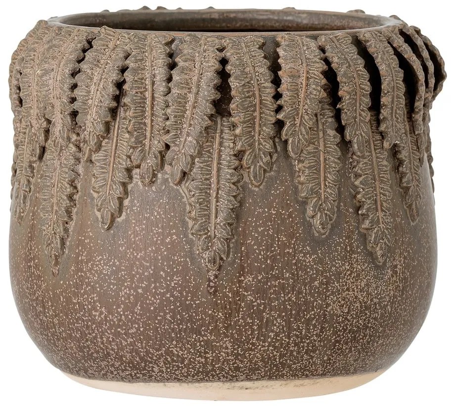 Ghiveci din gresie Bloomingville Eloi, înălțime 13,5 cm, maro