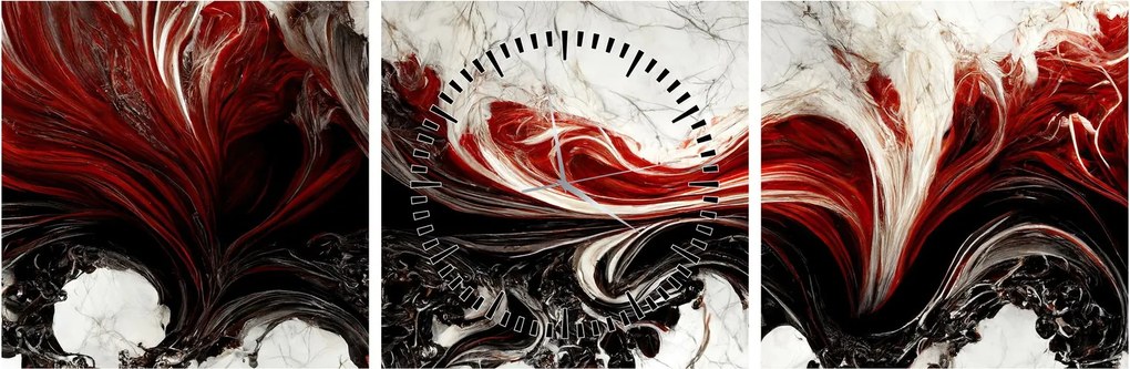 Tablou - Abstracție modernă (cu ceas) (90x30 cm)