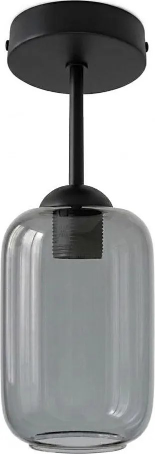 BRILAGI - Lustră aplicată LED R GLASS 1xE27/60W/230V Ø 14 cm negru/gri fumuriu