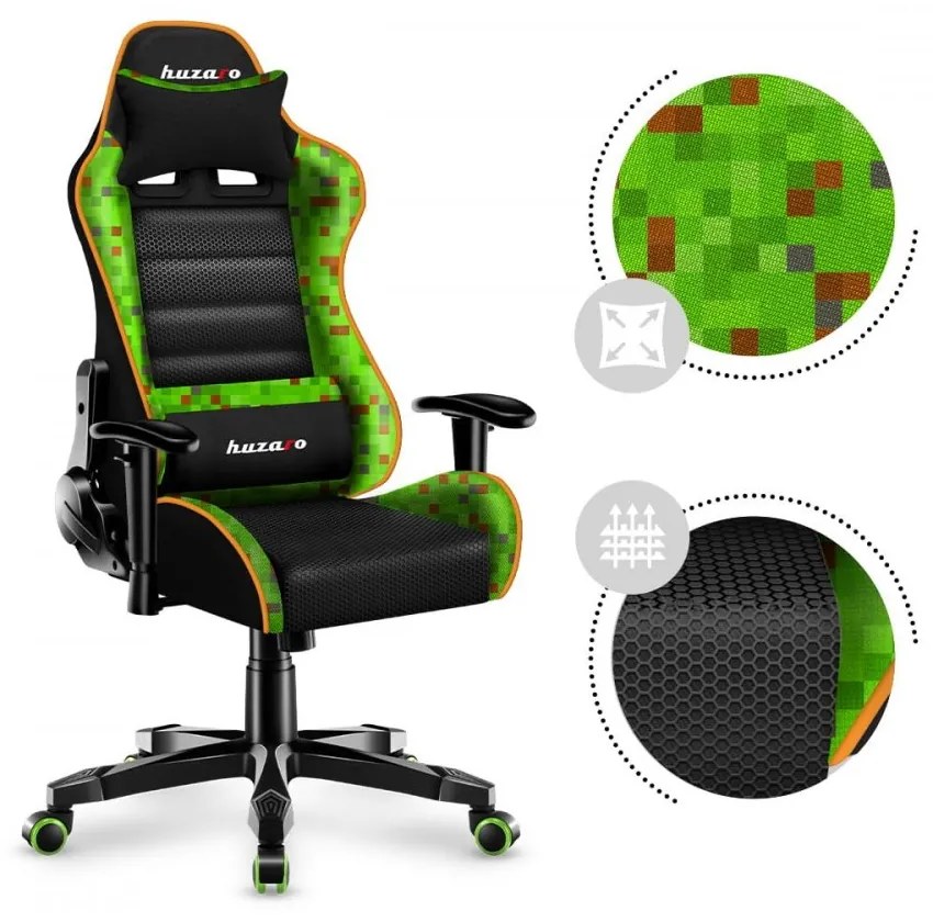 Scaun de gaming MINECRAFT confortabil pentru copii