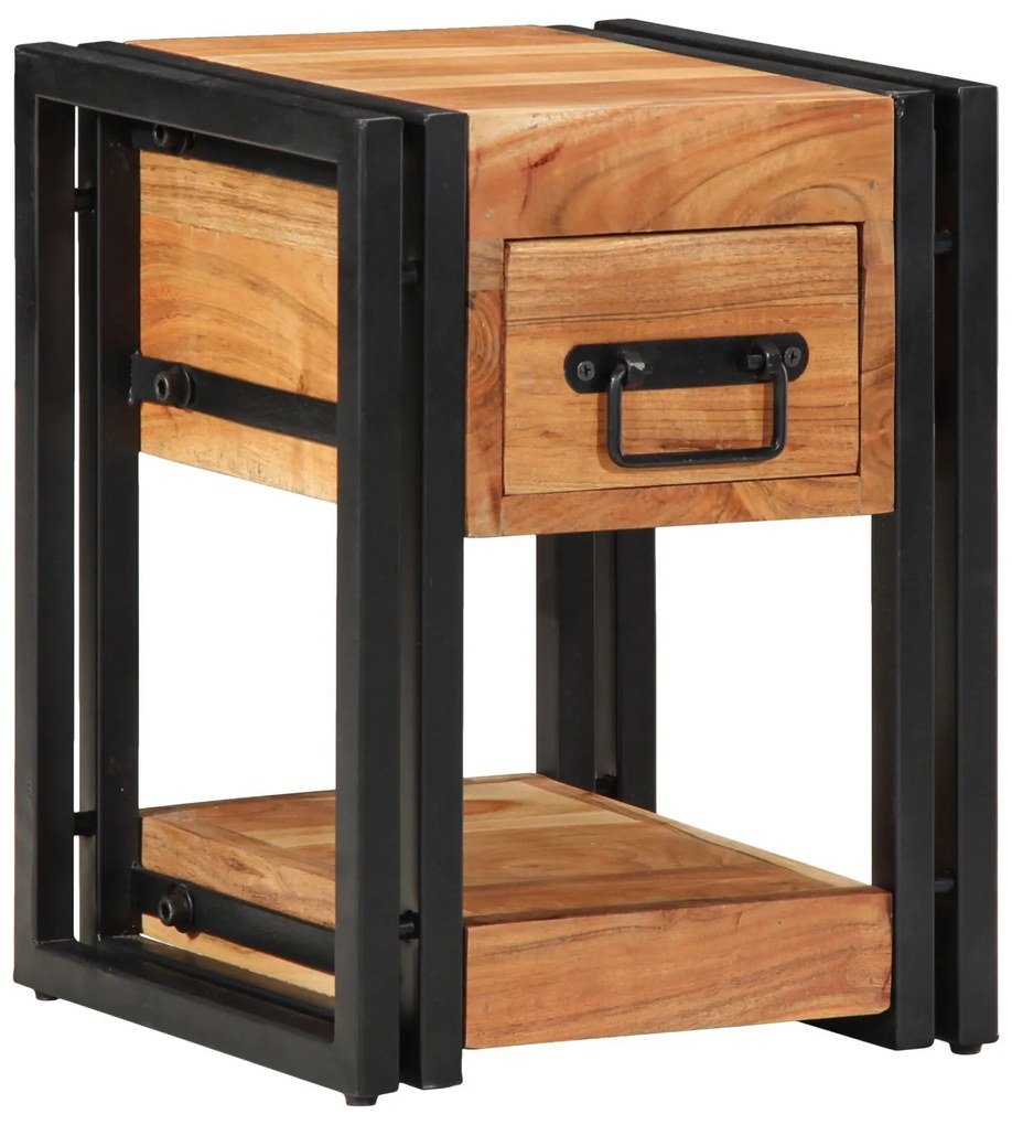 vidaXL Dulap de noapte Maro 30 x 30 x 40 cm lemn masiv de acacia