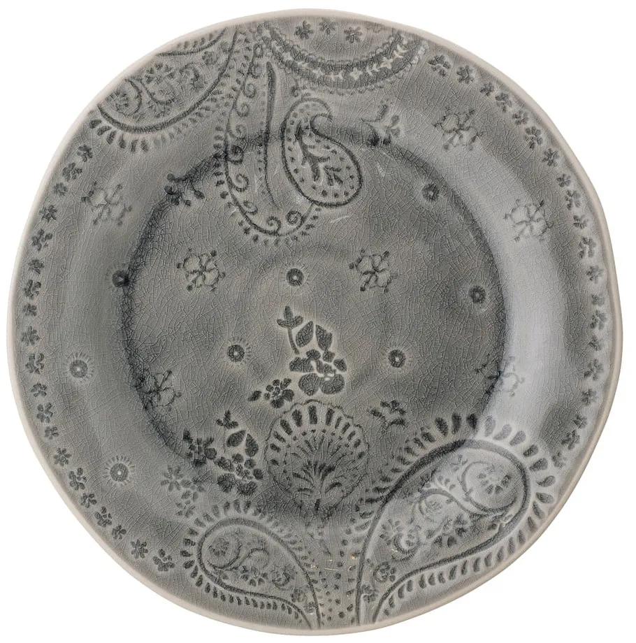 Farfurie din gresie ceramică Bloomingville Rani, ø 26,5 cm. gri