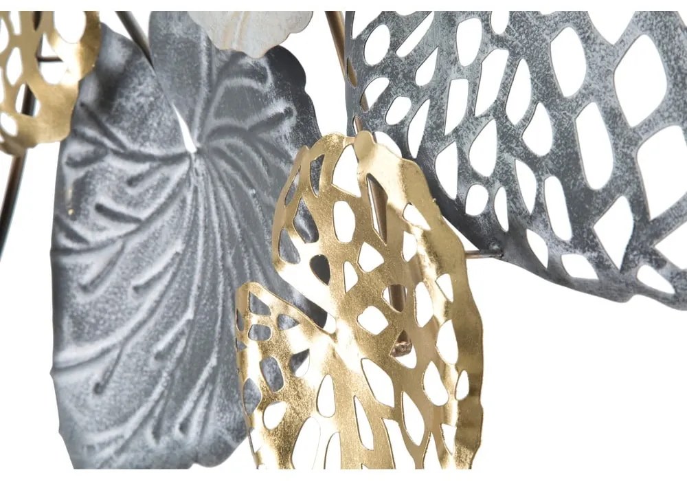 Decorațiune suspendată metalică Mauro Ferretti Ory -C-, 110 x 66 cm, motive frunze