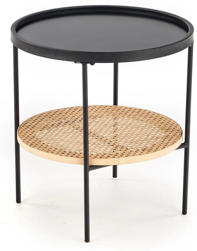 Masuta de cafea Culoare Negru / Natural, GLOMMA 45x45