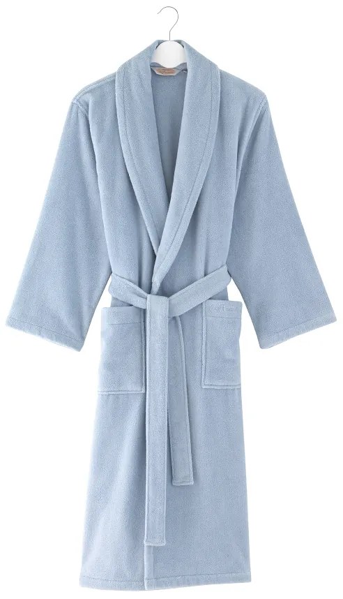 Halat de baie unisex MICRO COTTON Albastru deschis / Light blue XL