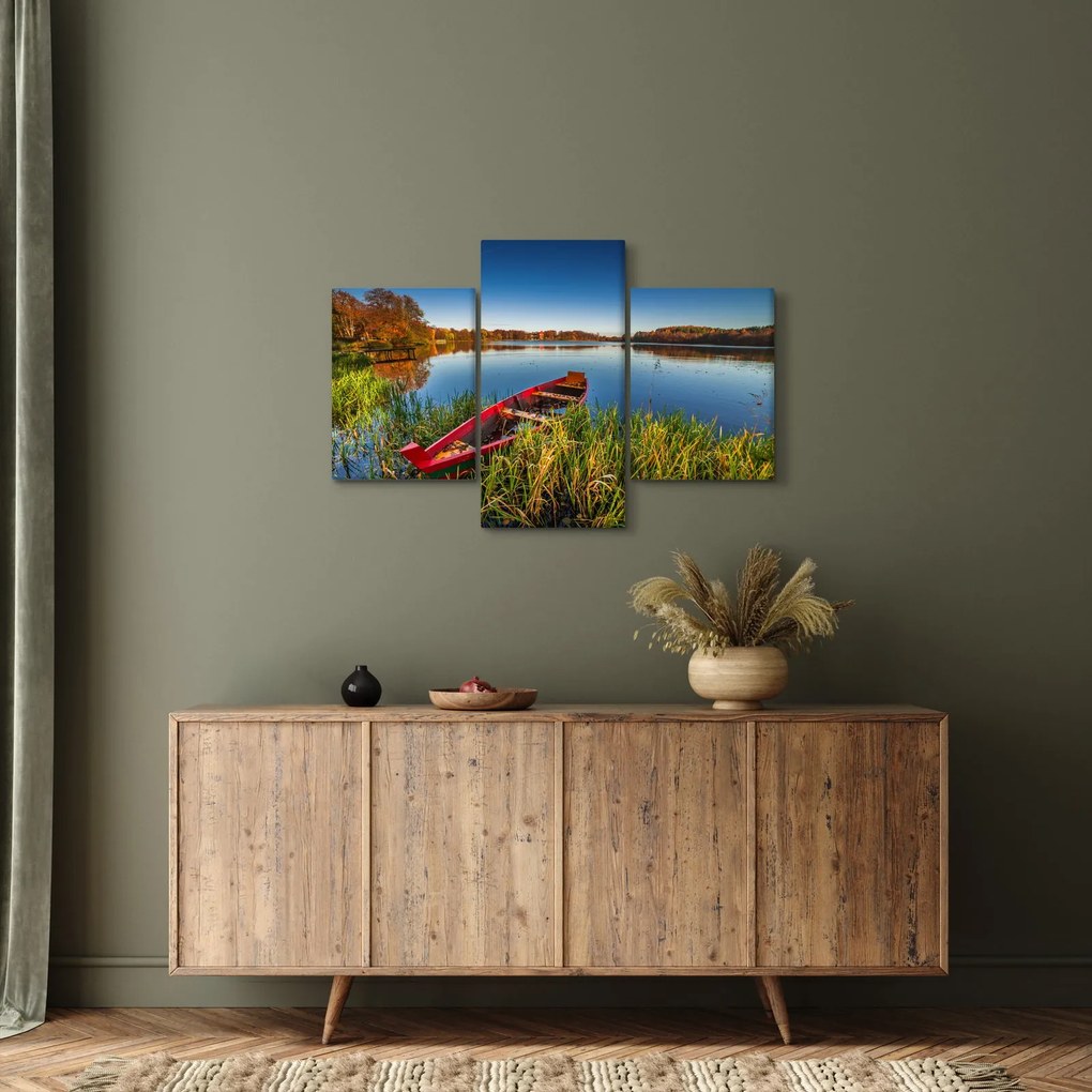 Tablou cu punte roșie (90x60 cm)
