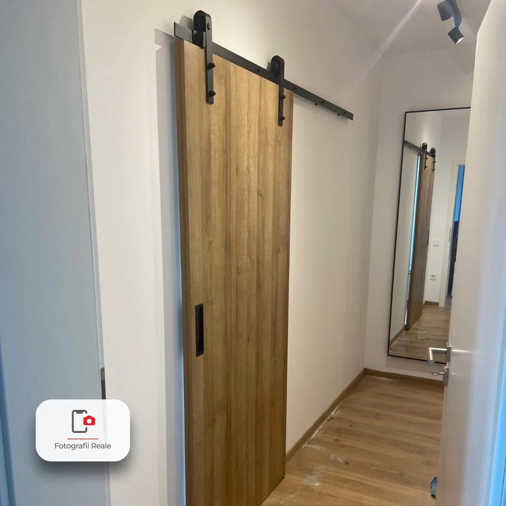 Usa hambar glisanta Barn Door Nu, Stejar, Folie Decor