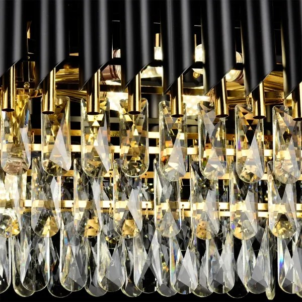 Brilagi - Lustru suspendat pe lanț ECLIPSE 10xE14/10W/230V 78x28 cm negru/auriu