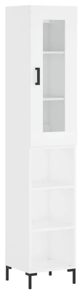 3199361 vidaXL Dulap înalt, alb, 34,5x34x180 cm, lemn prelucrat
