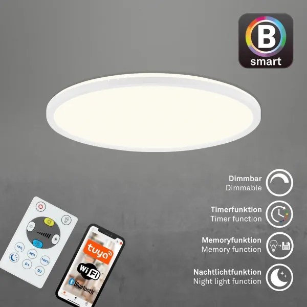 Plafonieră LED dimabilă SLIM LED/22W/230V Wi-Fi Tuya Brilo + telecomandă