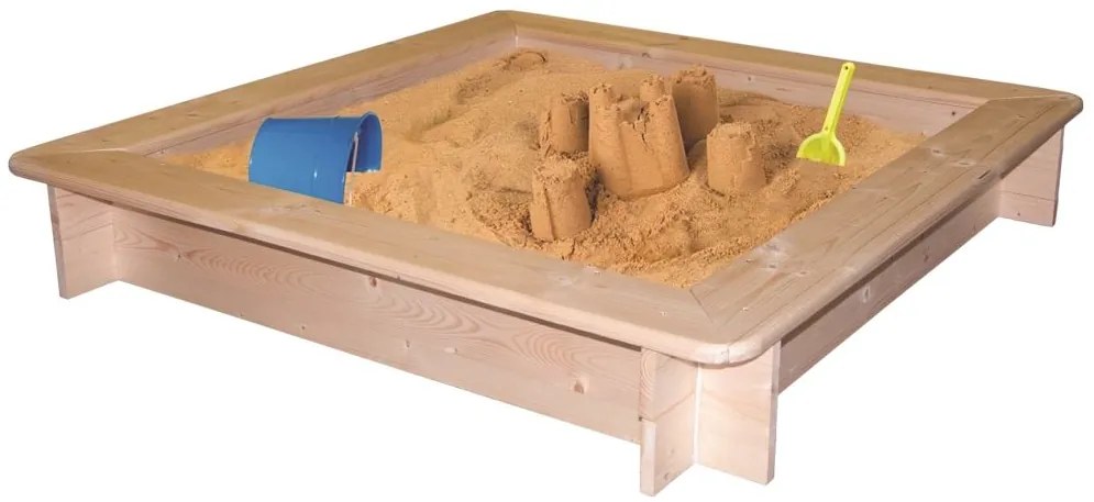 T-WOOD Groapă de nisip pătrată 120x120x26 cm