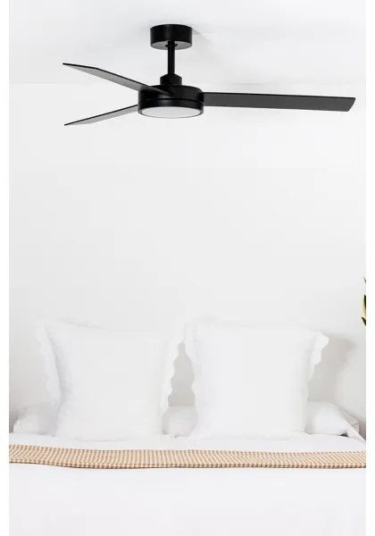 Ventilator LED de tavan FARO 34261 BARTH LED/24W/230V negru + telecomandă
