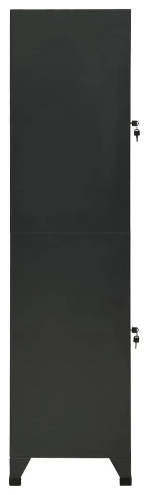 Fiset, antracit, 38x45x180 cm, otel Antracit, Cu 2 dulapioare, 1