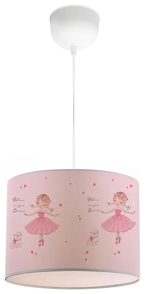 Lustră pentru copii CANDY 1xE27/40W/230V roz