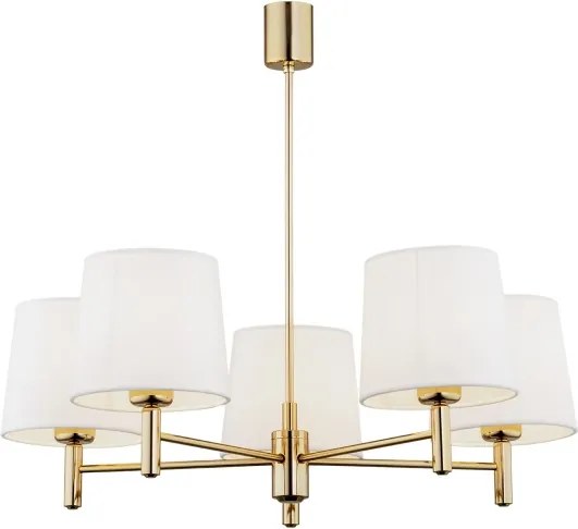 Brilagi - Candelabru cu tijă MONTE 5xE27/60W/230V crem/auriu