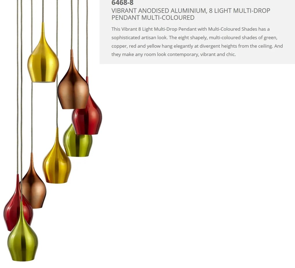 Lustra moderna design multicolor Vibrant 6468-8 SRT