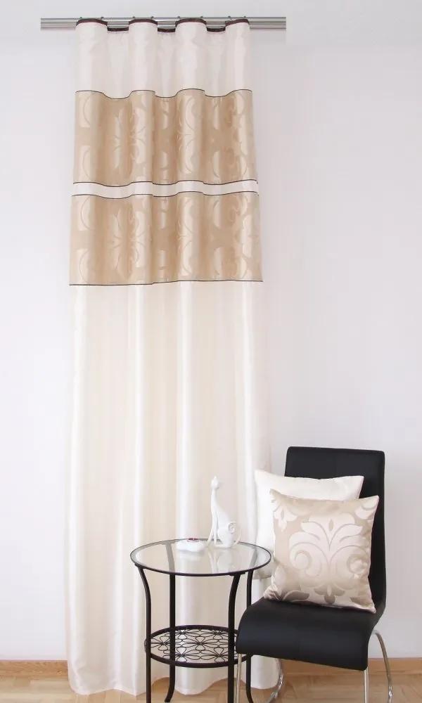 Draperie pentru dormitor culoarea bej-crem Lăţime: 140 cm | Lungime: 250 cm (într-un set de 1 bucată)