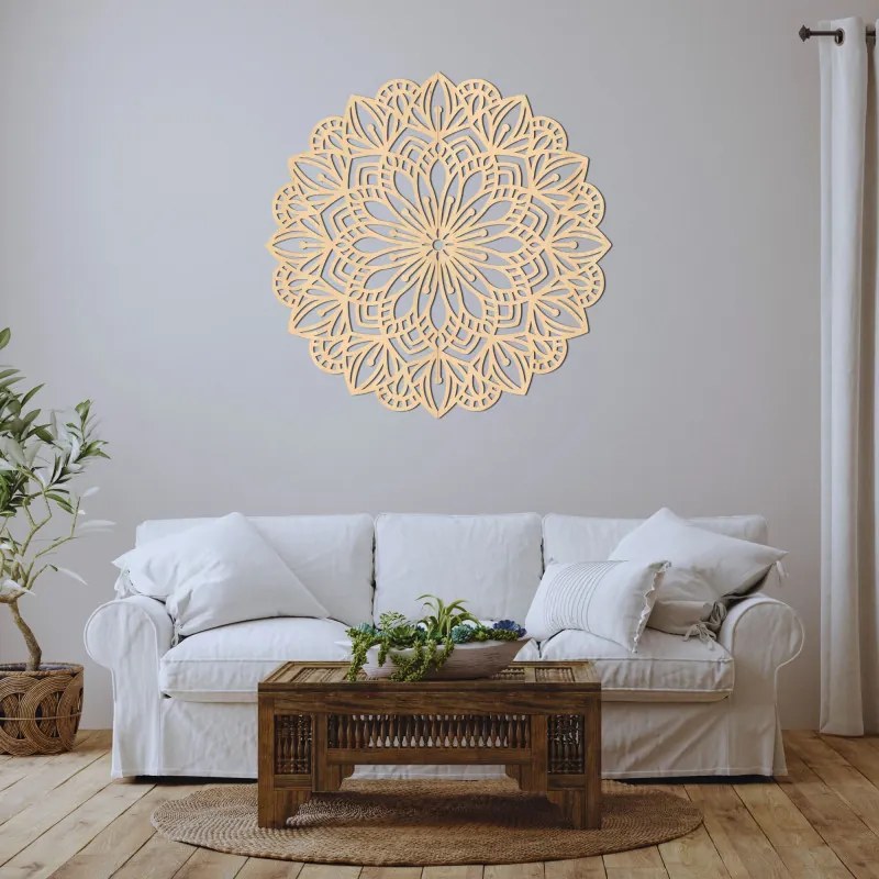 SENTOP | Decorațiune murală cu mandală din lemn | PETALUM