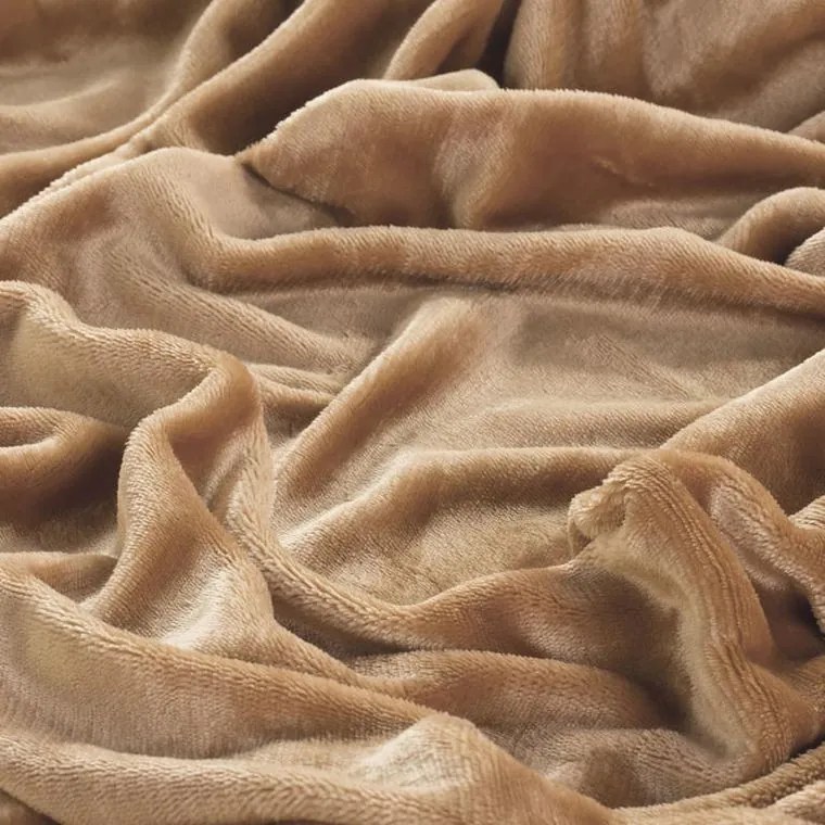 decoDoma Cearceaf cu elastic din micropluş aluniu 90 x 200 cm