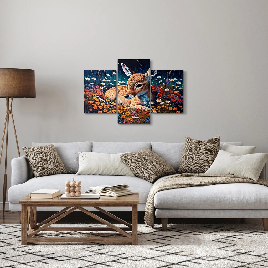 Tablou - Cerb pictat (90x60 cm)