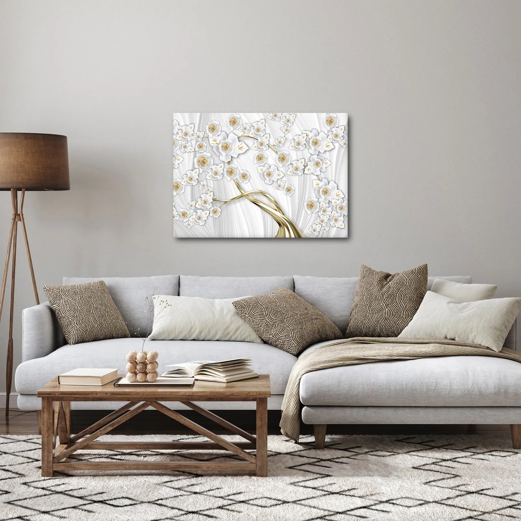 Tablou - Copac cu decor auriu (70x50 cm)