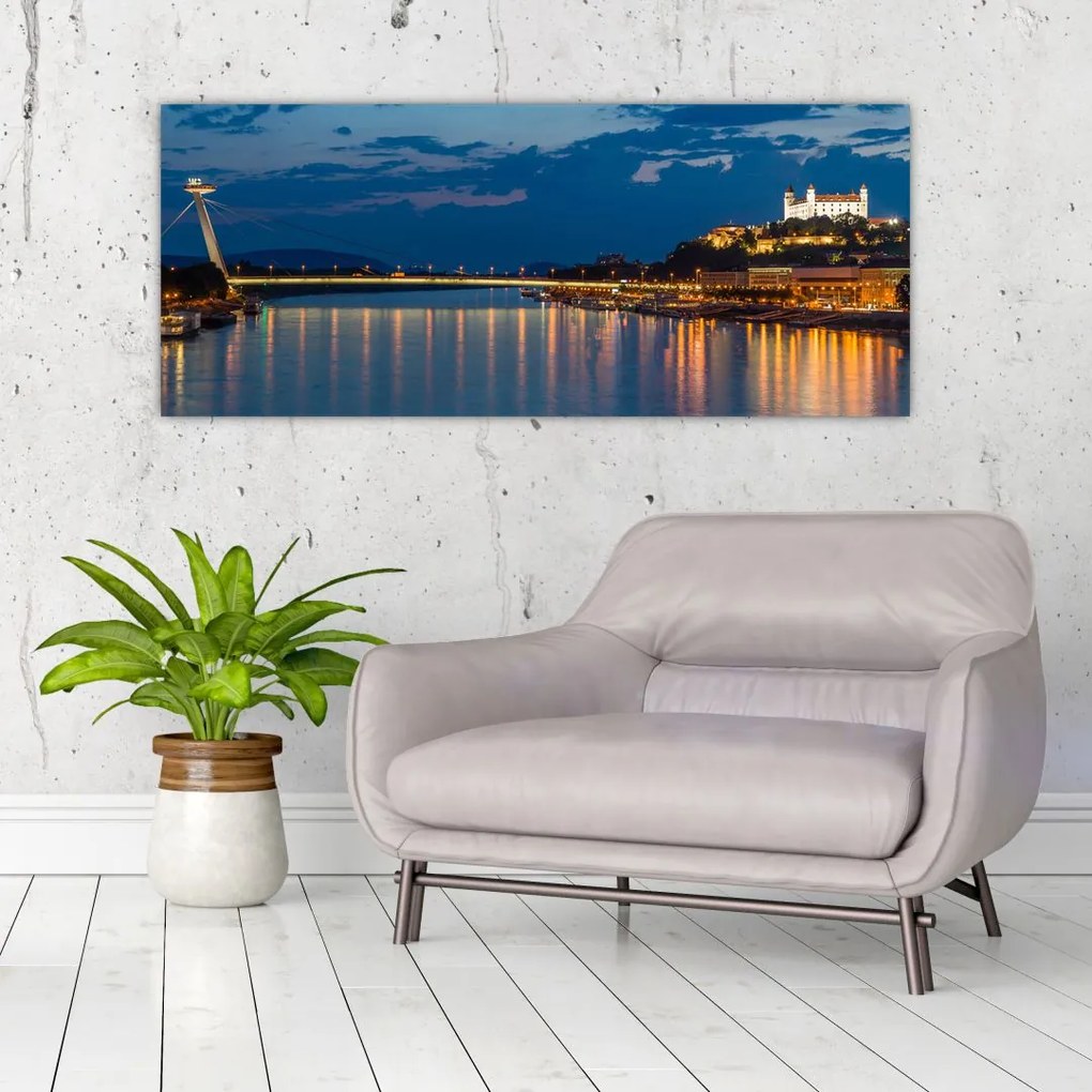 Tablou cu Bratislava și palat (120x50 cm)