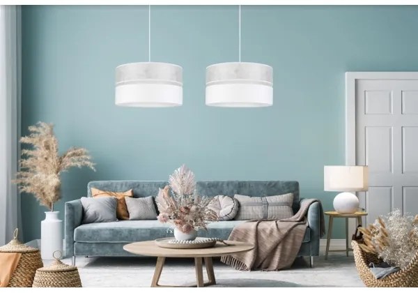 Lustră pe cablu LIMA 1xE27/60W/230V albă