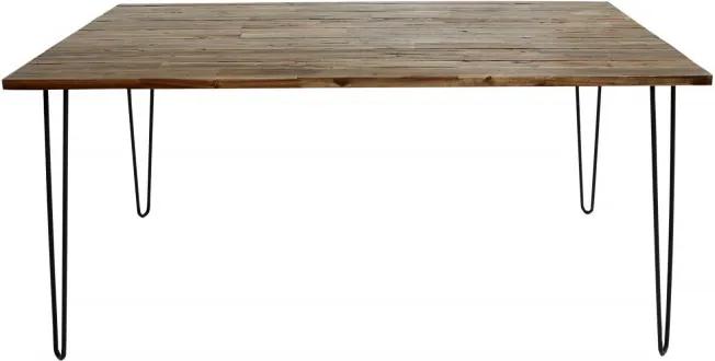 Masa dining maro din lemn si metal 80x160 cm Scorpion Invicta Interior