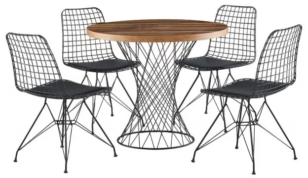 Masa Bucatarie Stil Industrial Pota - 1483 Dimensiuni 90 X 75 X 90