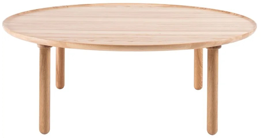 Măsuță de cafea în culoare naturală rotundă din lemn de stejar ø 100 cm Mu – Gazzda