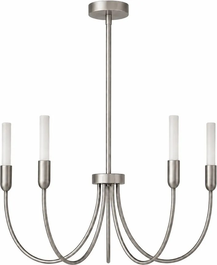 Candelabru cu 5 brate AUGUSTINE nickel/alb