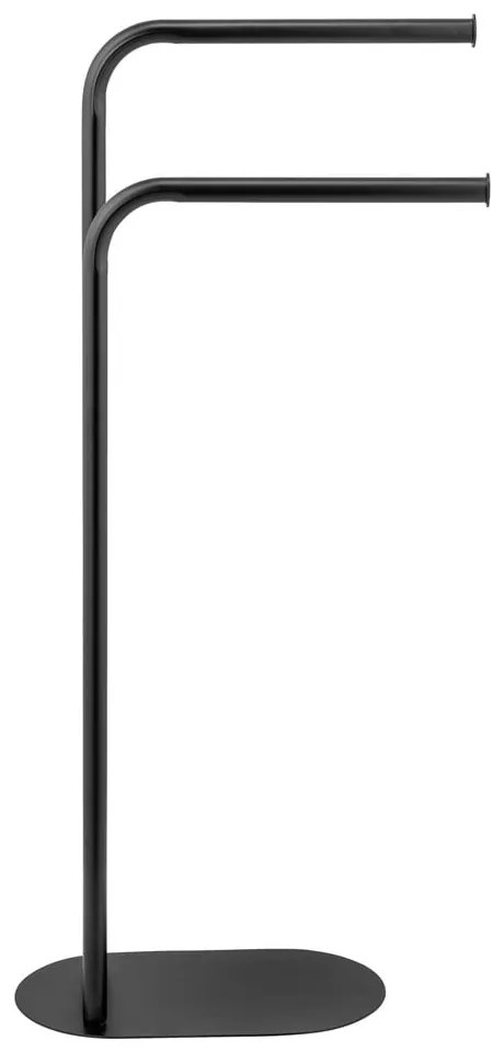 Suport pentru prosoape negru din oțel Levante – Wenko