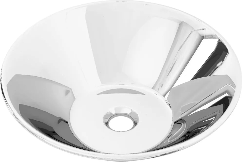 vidaXL Chiuvetă de baie, argintiu, 42 x 14 cm, ceramică