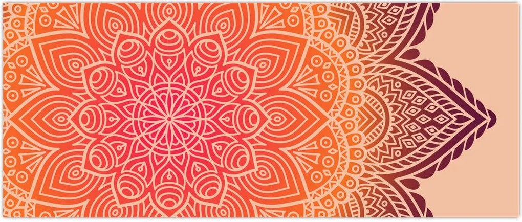 Tablou - Mandala artă (120x50 cm)