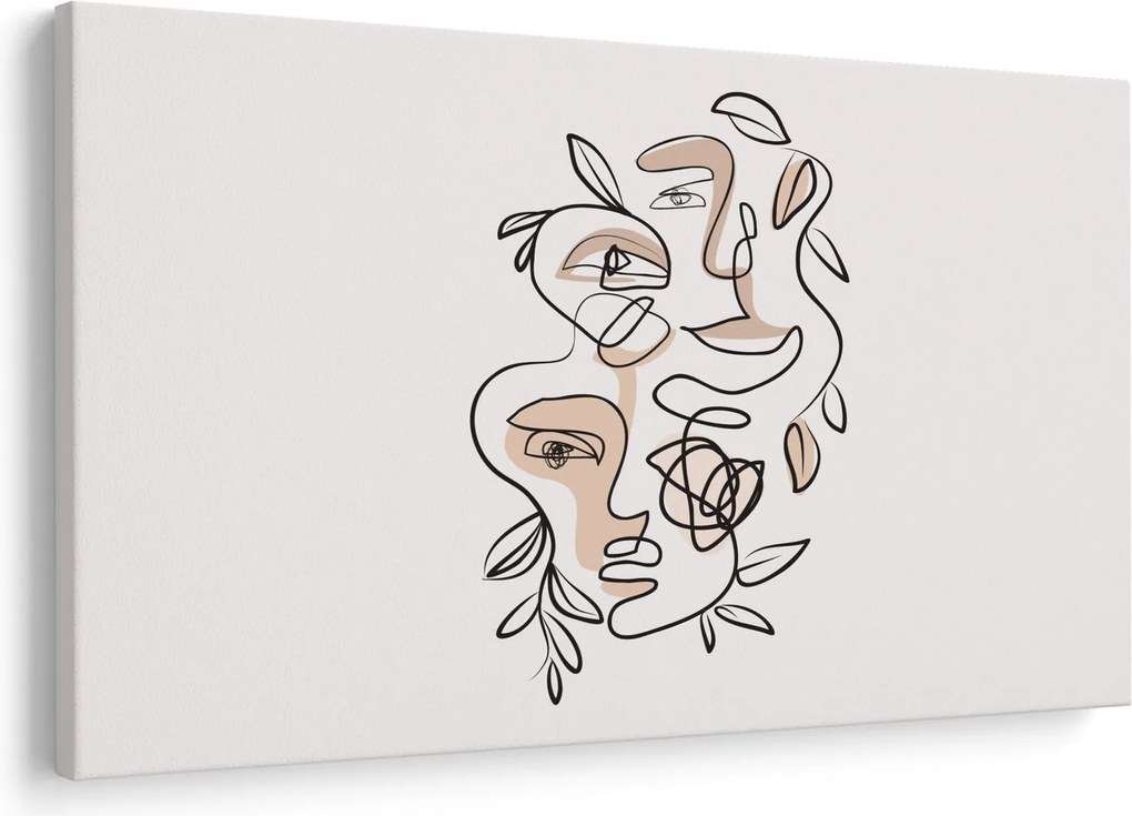 Tablou - Line art facials (90x60 cm)