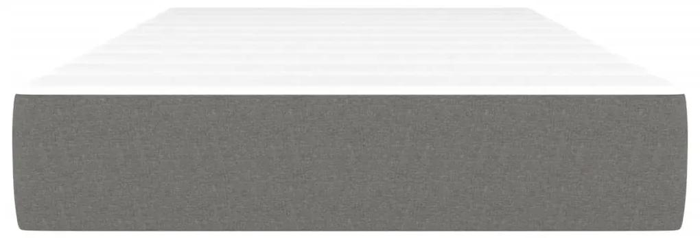 Saltea de pat cu arcuri, gri inchis, 90x200x20 cm, textil Morke gra, 90 x 200 cm