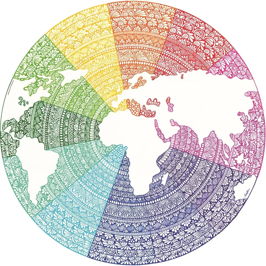 PUZZLE CERC MANDALA, 500 PIESE - RAVENSBURGER (RVSPA17168)