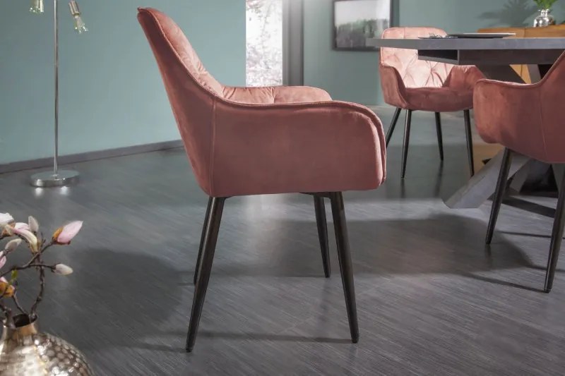 Neînvins Scaun de design Milano catifea maro