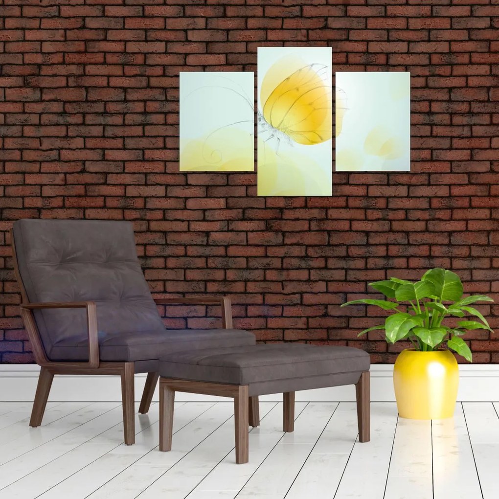 Tablou - Fluturele galben (90x60 cm)