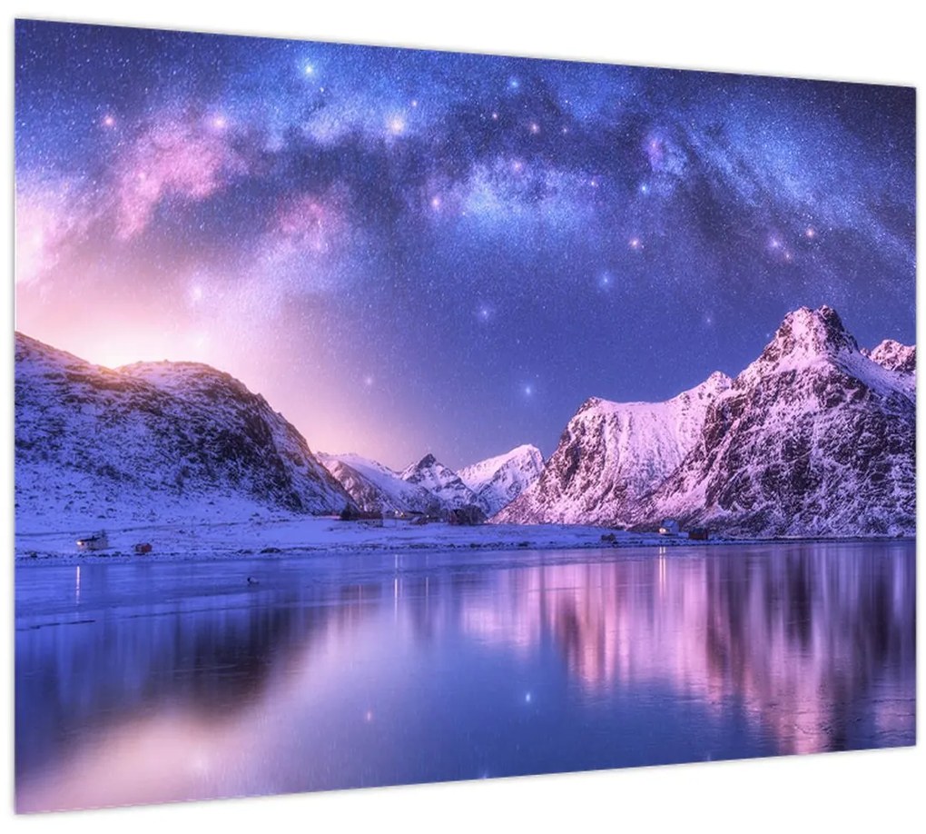 Tablou pe sticlă - Peisaj arctic (70x50 cm)