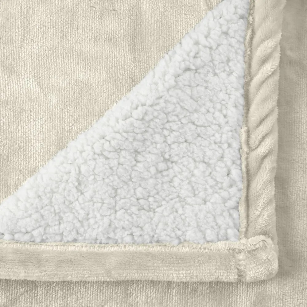 Pătură din microflanel cu imitație de mielușel