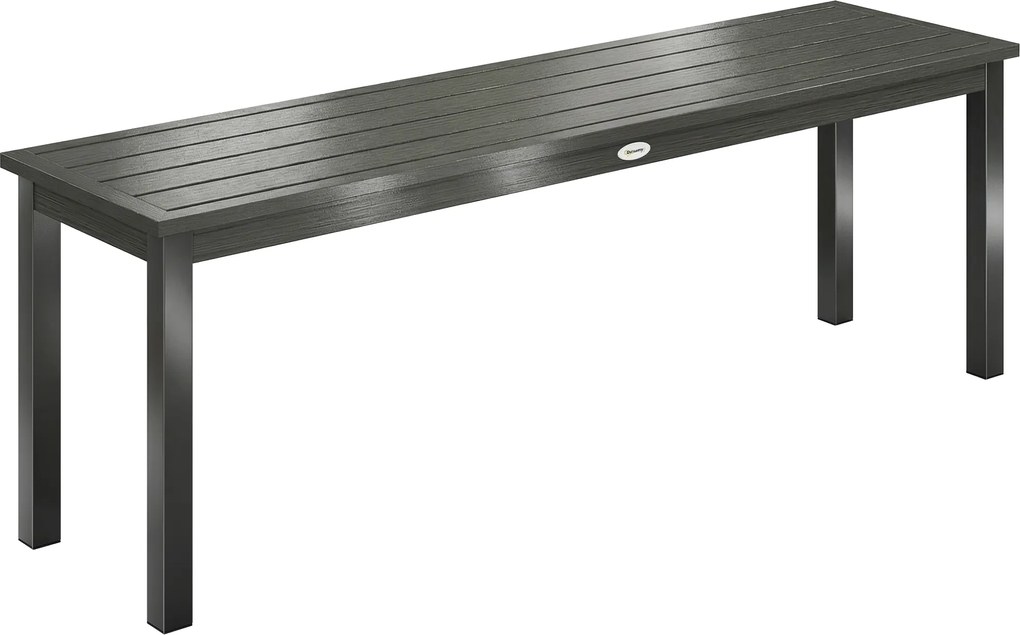 Outsunny Bancă de grădină cu 2 locuri, 130x34x43 cm, gri | Aosom Romania