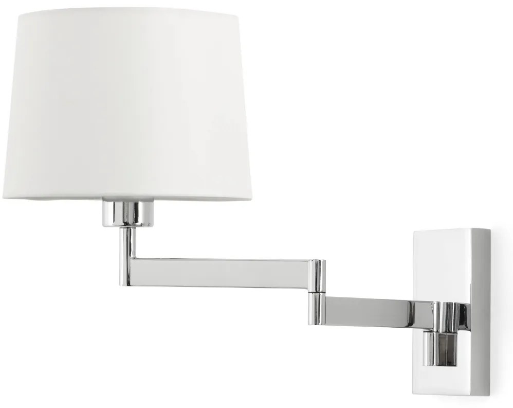 Aplica cu brat articulat stil clasic design elegant ARTIS-2 crom/alb