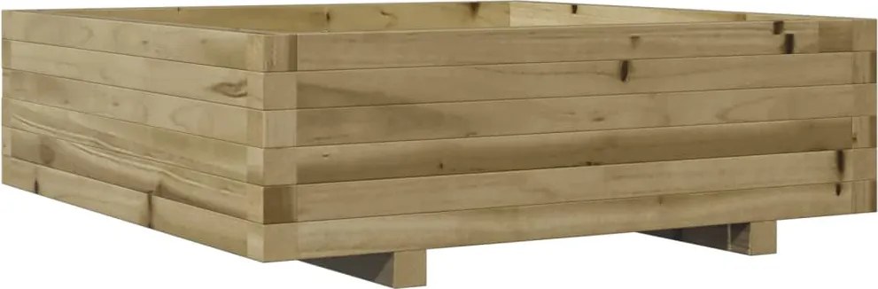 vidaXL Jardinieră de grădină, 80x80x26,5 cm, lemn de pin impregnat