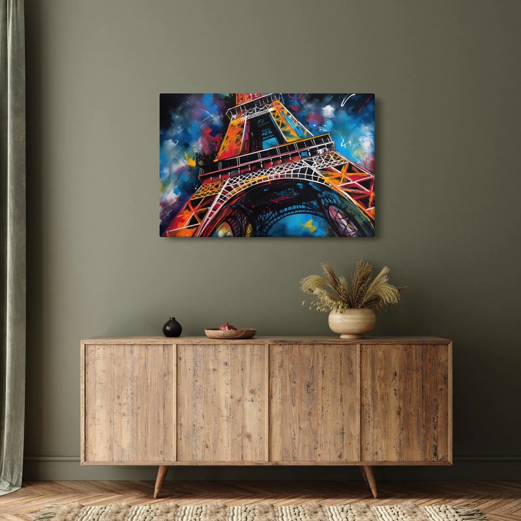 Tablou - Pictură a Turnului Eiffel II. (90x60 cm)