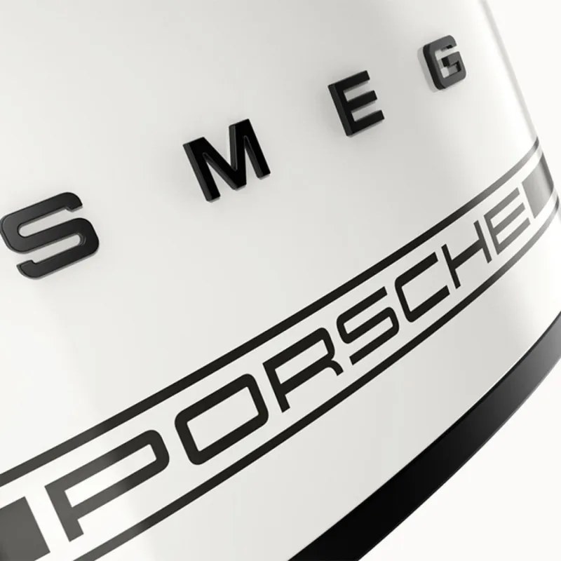 Prajitor de paine SMEG 50's Style Porsche TSF01PCWEU, 950 W, 2 felii, 6 trepte, Tava pentru firimituri, Cablu integrat, Otel inoxidabil, Alb