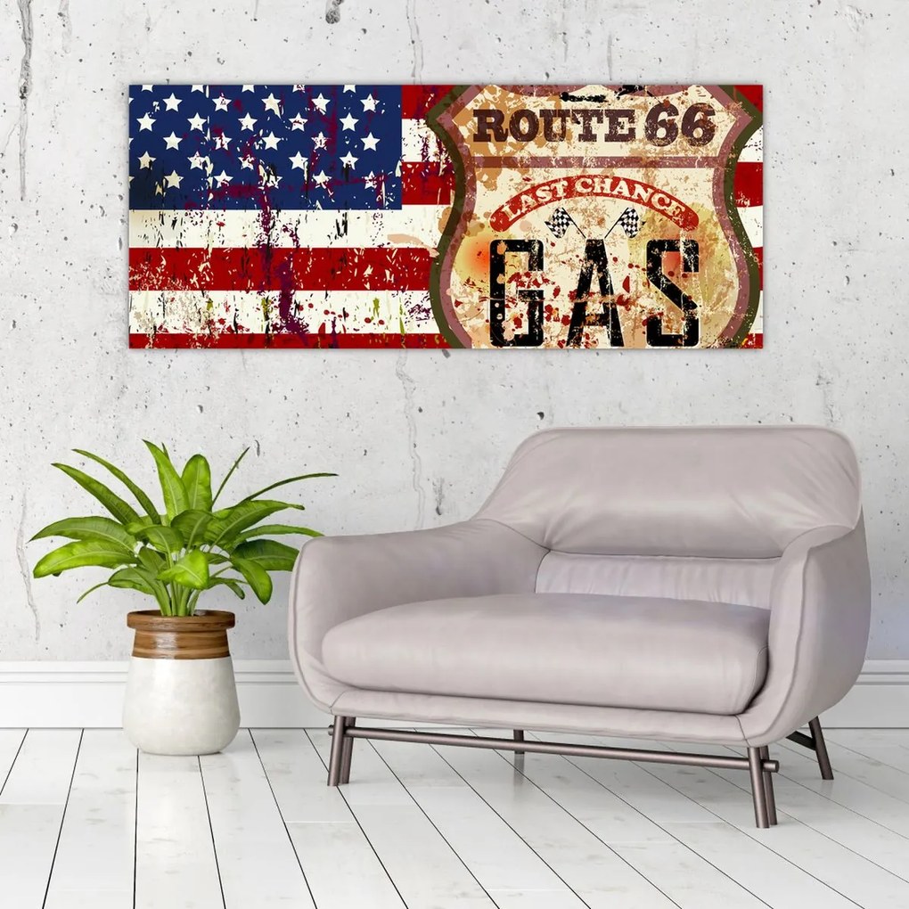 Tablou - Vintage steag (120x50 cm)