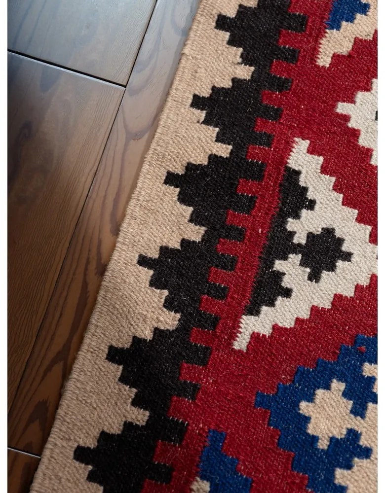 Covor roșu reversibil, țesut manual din lână 120x170 cm Kamal Rami – Nouristan