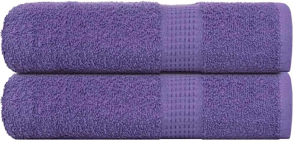 vidaXL Prosoape de baie, FROGN, 2 buc., violet, 100x150 cm, 360 g/m²